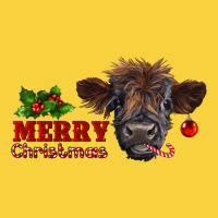 Merry Christmas Highland Calf With Candy Cane Premium Sweatshirt | Teevron