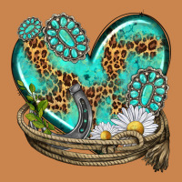 Turquoise Western Heart With Horseshoe Heavyweight Hoodie | Teevron