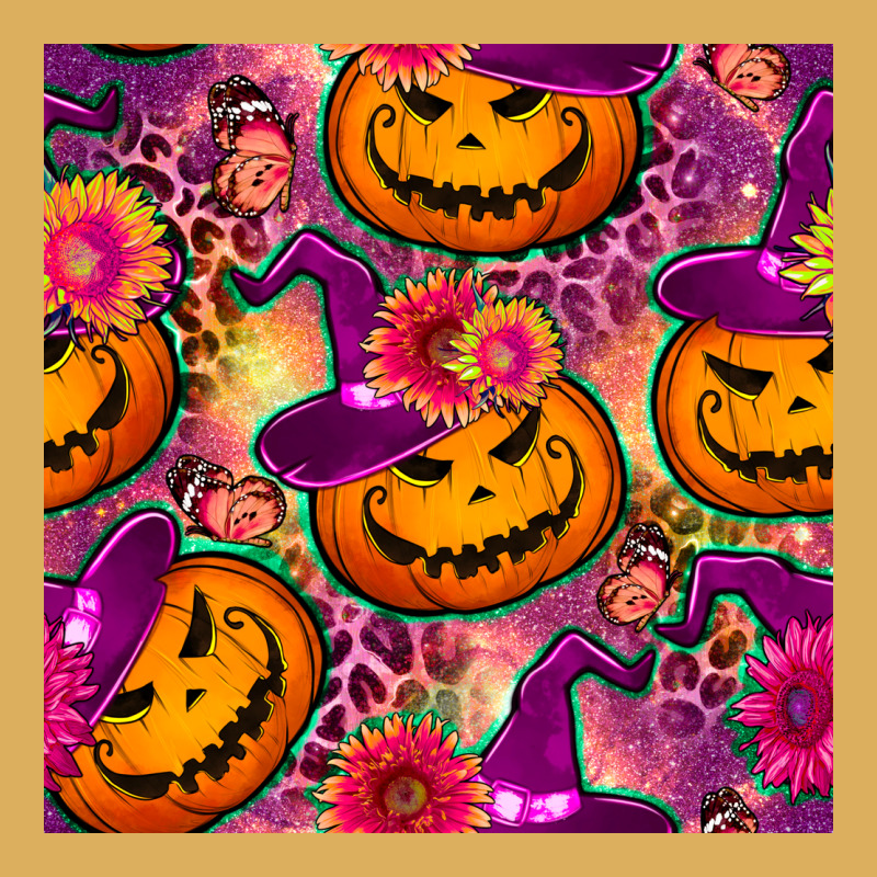 Halloween Witchy Pumpkin Seamless Pattern Premium Hoodie by BundleAndBundleShop | Teevron