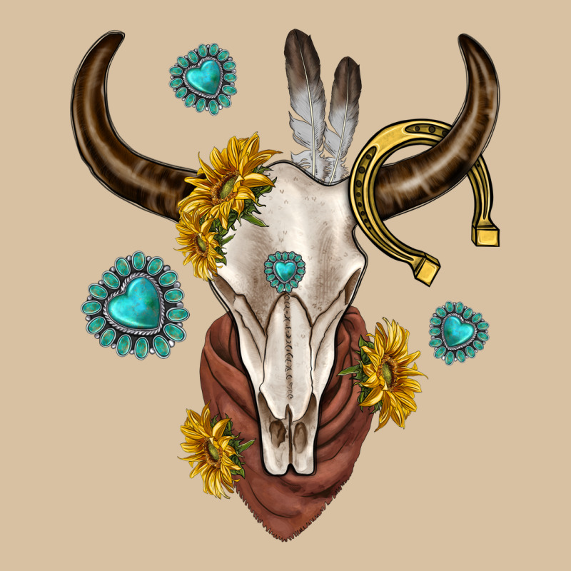 Western Cow Skull Heavyweight Hoodie by texasbilliewilder | Teevron