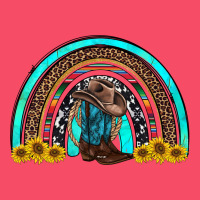 Western Cowboy Boots Sunflowers Rainbow Premium Sweatshirt | Teevron