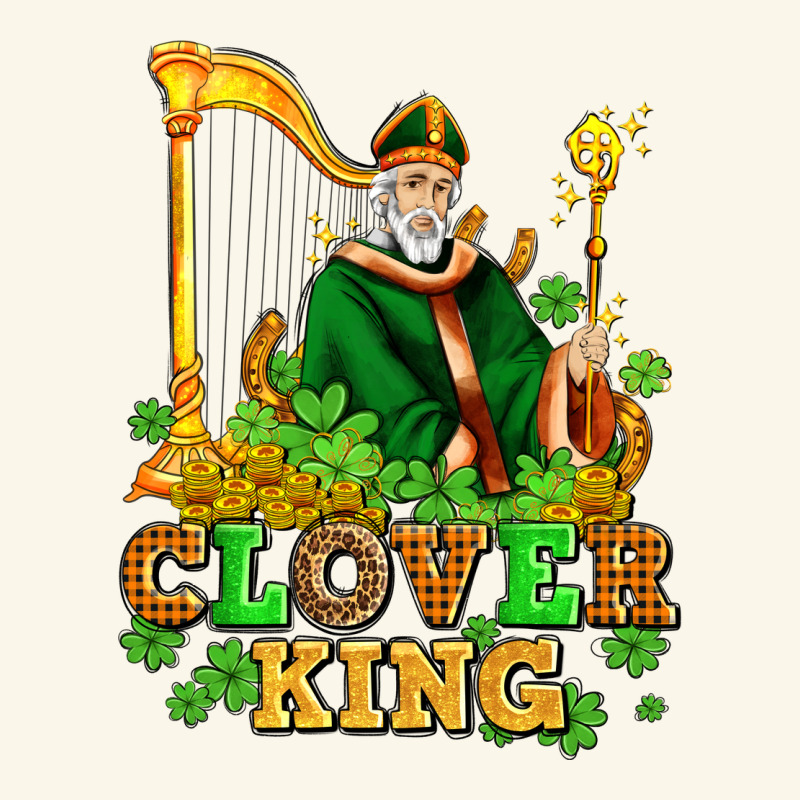 St Patricks Clover King  With Shamrocks Premium Hoodie by AdoDesignShop | Teevron
