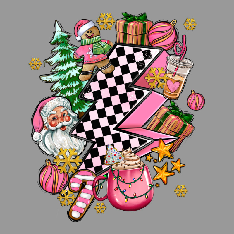 Pink Christmas Lightning Bolt Vintage Hoodie by AdoDesignShop | Teevron