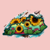 Kentucky Map Sunflower Cactus Serape Urban Heavy Tee | Teevron