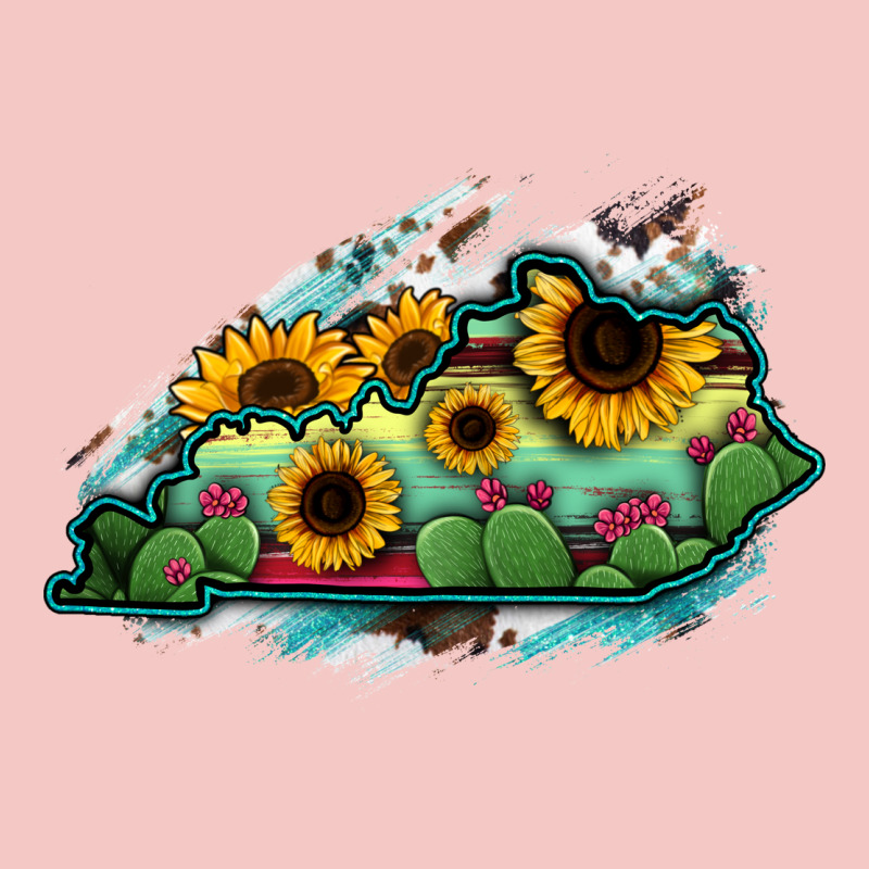 Kentucky Map Sunflower Cactus Serape Urban Heavy Tee by RanaPortraitStore | Teevron