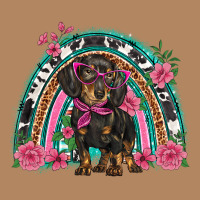 Dachshund Dog Pink  Floral Rainbow Long Sleeve Tee | Teevron