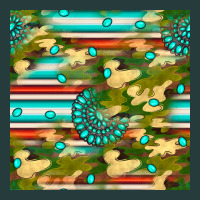 Camouflage Serape Gemstone Seamless Pattern Premium Hoodie | Teevron