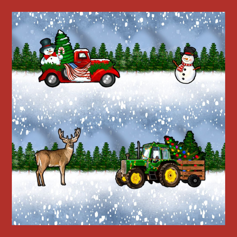 Christmas Snow Truck Seamless Pattern Premium Hoodie by BundleAndBundleShop | Teevron