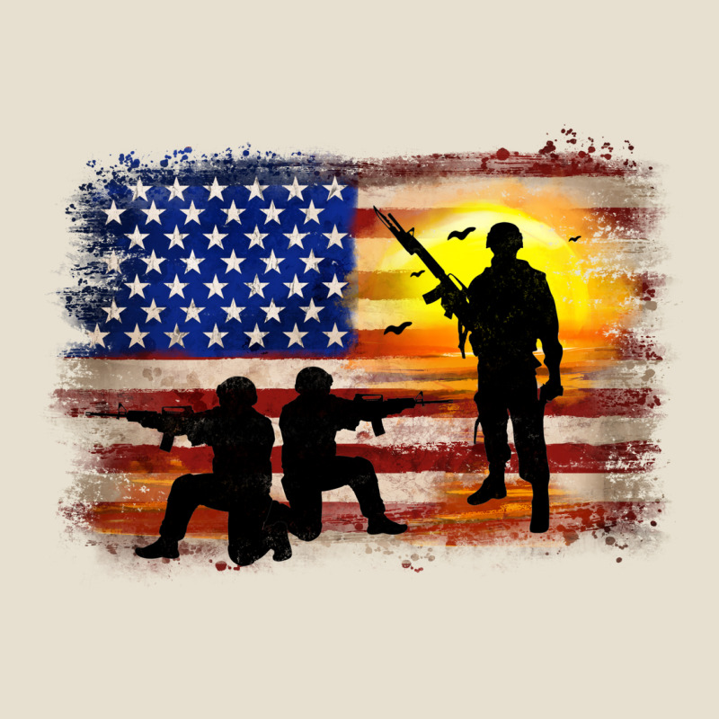 American Flag Soldier Sunset Urban Hoodie by JahusDesignShop | Teevron