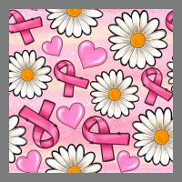 Breast Cancer Awareness With Daisy And Heart Seamless Pattern Premium Hoodie | Teevron