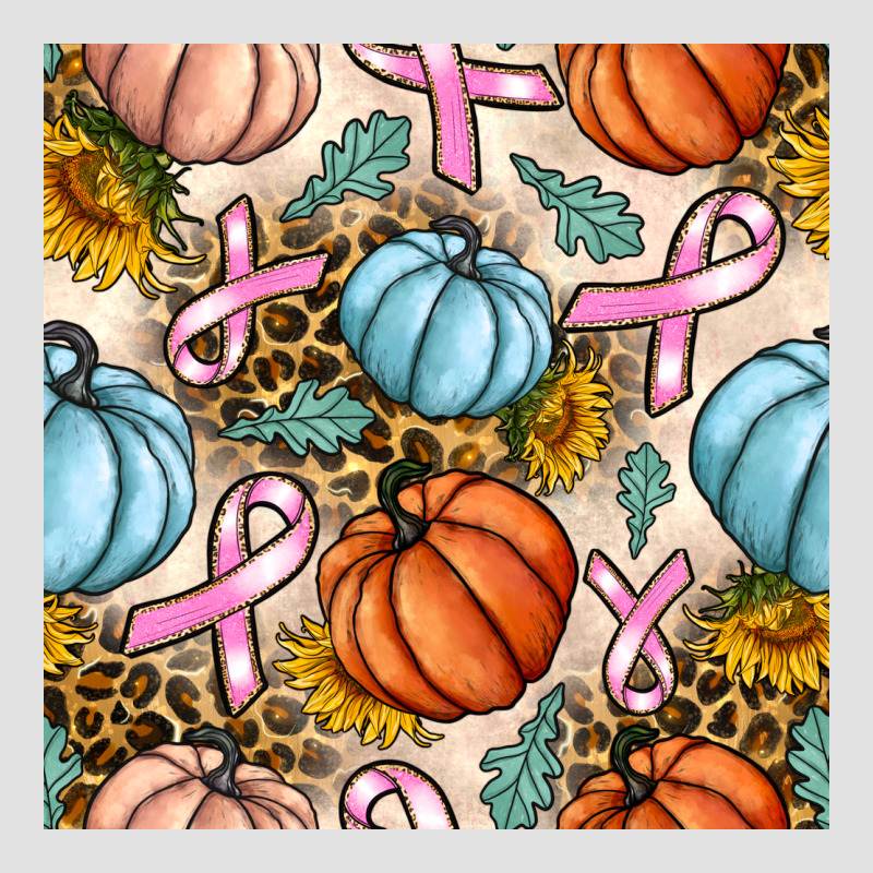 Breast Cancer Awareness With Pumpkin And Leopard Seamless Pattern Premium Hoodie by BundleAndBundleShop | Teevron