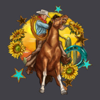 Bucking Horse With Cowboy And Sunflower Heavyweight Hoodie | Teevron