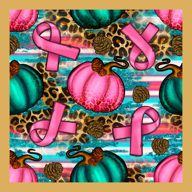 Breast Cancer Awareness With Pumpkins Seamless Pattern Premium Hoodie by BundleAndBundleShop | Teevron