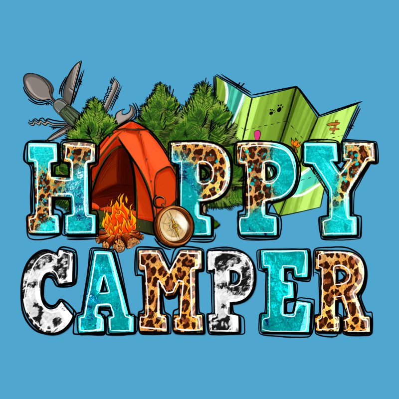Happy Camper With Trees And Map Premium Hoodie by AdoDesignShop | Teevron