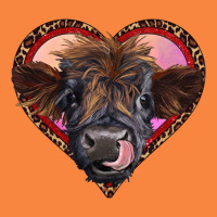 Leopard Heart Highland Calf Premium Sweatshirt | Teevron