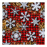christmas snow crystals with plaid seamless pattern | Teevron