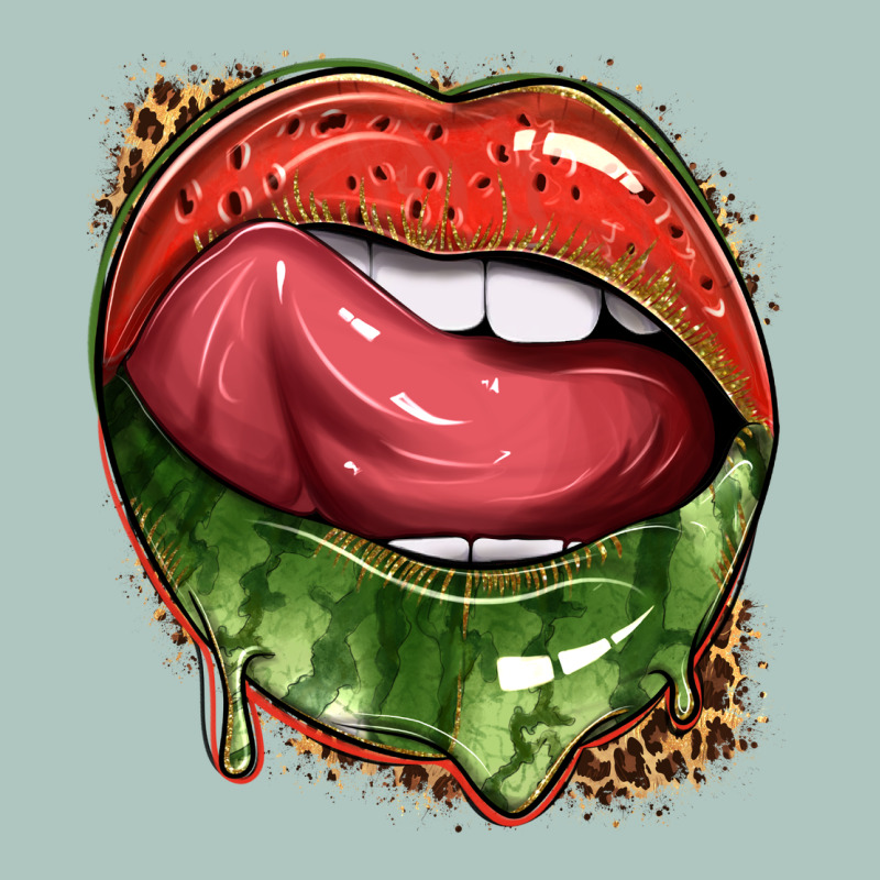 Watermelon Lips With Leopard Premium Sweatshirt by texasbilliewilder | Teevron