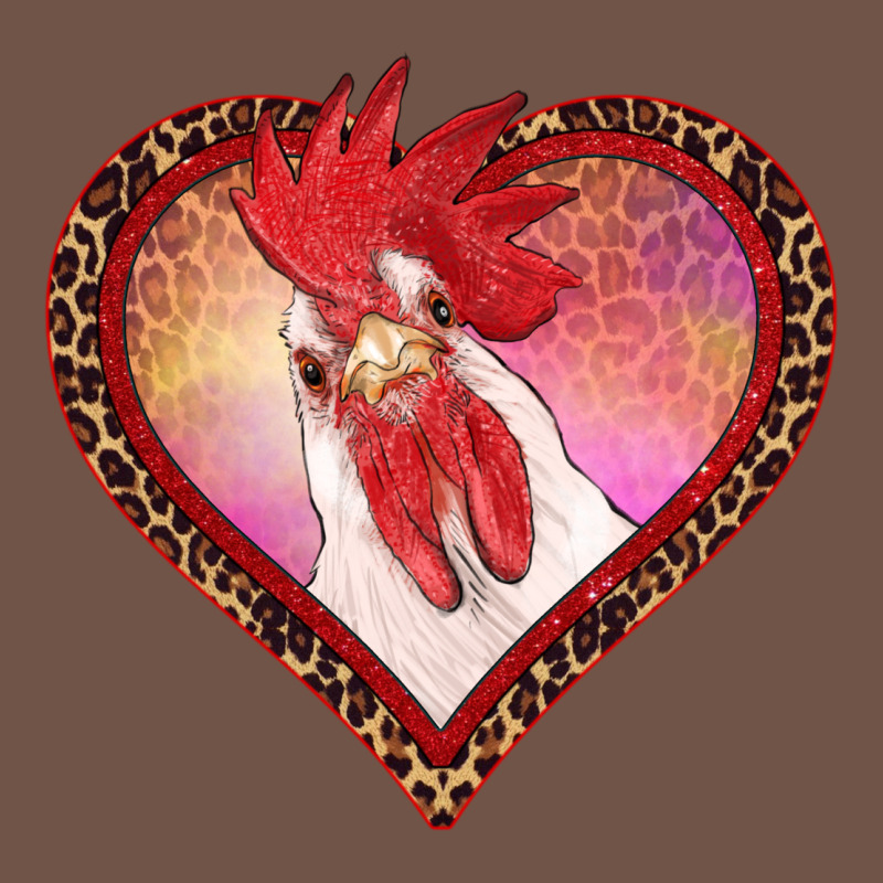 Valentine's Day Rooster With Leopard Heart Premium Sweatshirt by RanaPortraitStore | Teevron