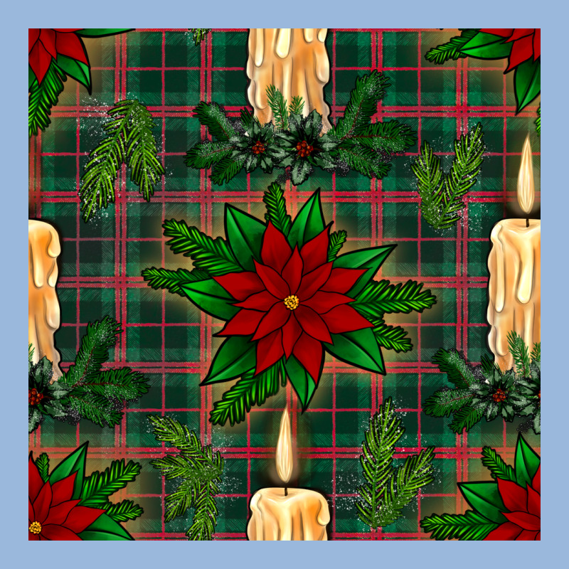 Christmas Candle And Ornaments Seamless Pattern Premium Hoodie by BundleAndBundleShop | Teevron
