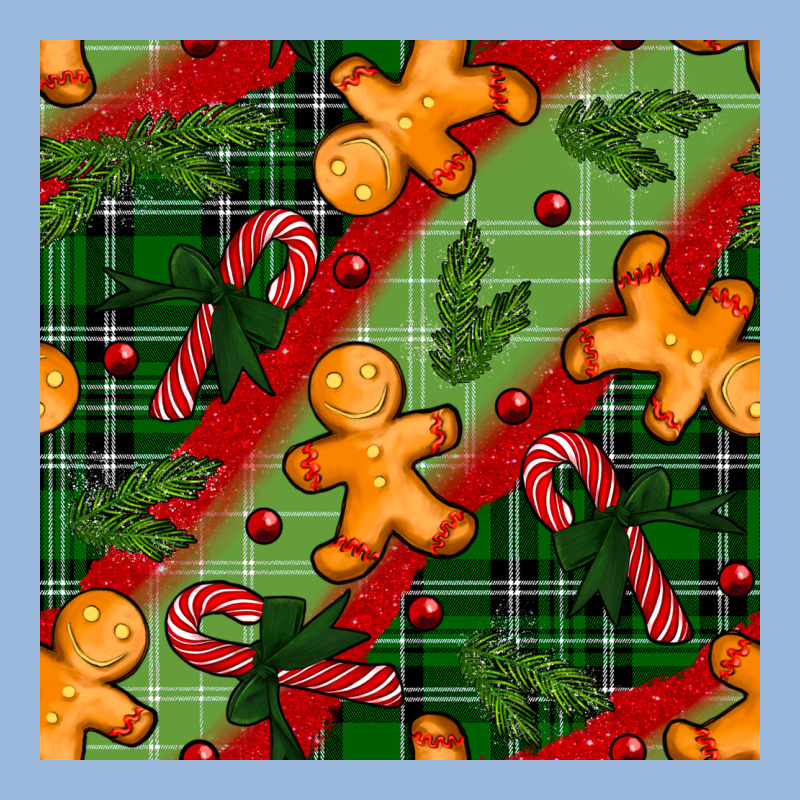 Christmas Gingerbread Man And Candy Cane Seamless Pattern Premium Hoodie by BundleAndBundleShop | Teevron