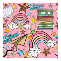 school with rainbow seamless pattern | Teevron