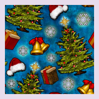 Christmas Trees And Bells Seamless Pattern Premium Hoodie | Teevron