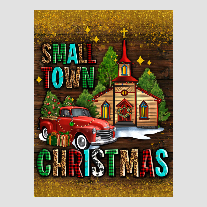 Small Town Christmas Church Premium Hoodie by AdoDesignShop | Teevron