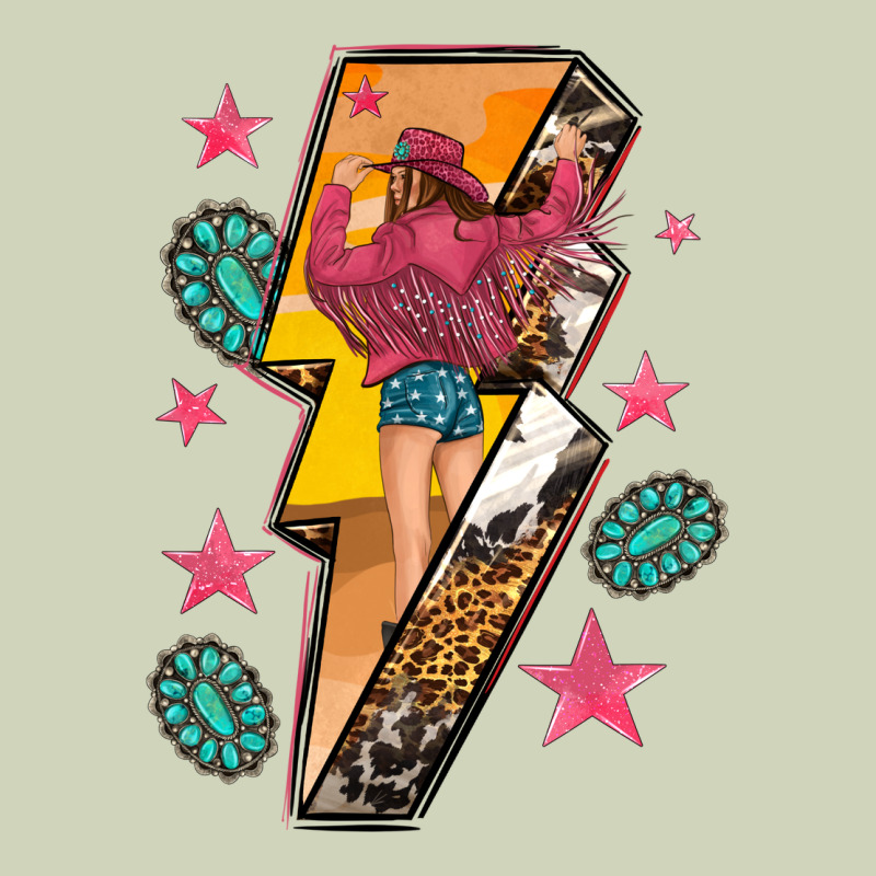 Cowgirl With Lightning Bolt Heavyweight Hoodie by texasbilliewilder | Teevron