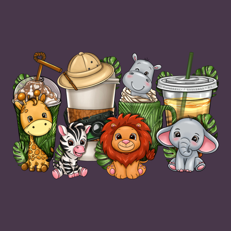 Cute Baby Safari Animals Coffee Cups Heavyweight Hoodie by texasbilliewilder | Teevron