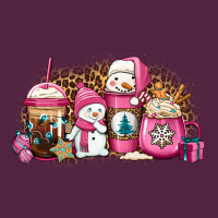 Pink Christmas Winter Snowman Coffee Urban Hoodie | Teevron