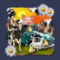 Cowhide Farm Truck With Farm Animals Heavyweight Hoodie | Teevron