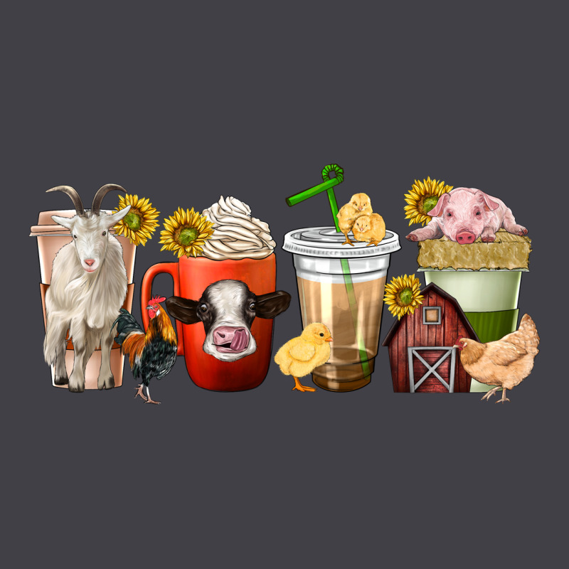 Farm Animals Coffee Cups Heavyweight Hoodie by texasbilliewilder | Teevron