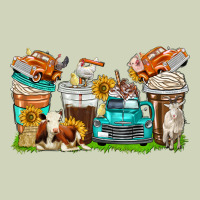 Farm Truck Coffee Cups Heavyweight Hoodie | Teevron