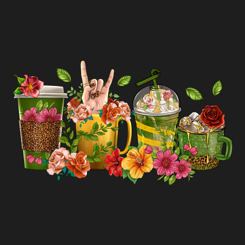 Floral Hustler Coffee Cups Heavyweight Hoodie by texasbilliewilder | Teevron
