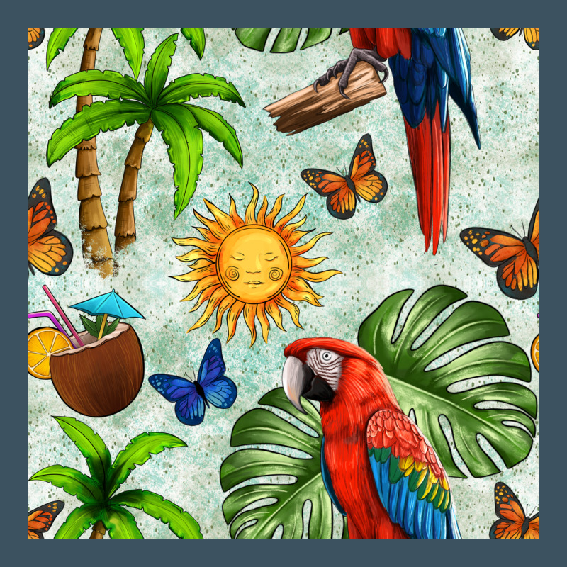 Parrot In The Sun Seamless Pattern Urban Hoodie by BundleAndBundleShop | Teevron