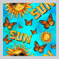 Sun With Butterfly Seamless Pattern Urban Hoodie | Teevron