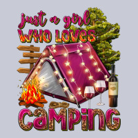 Just A Girl Who Loves Camping Heavyweight Hoodie | Teevron