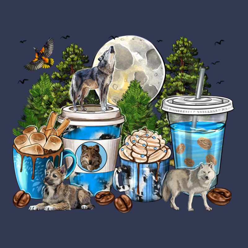 Wolf Coffee Cups Heavyweight Hoodie by texasbilliewilder | Teevron