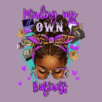 Minding My Own Business Afro Messy Bun Heavyweight Hoodie | Teevron