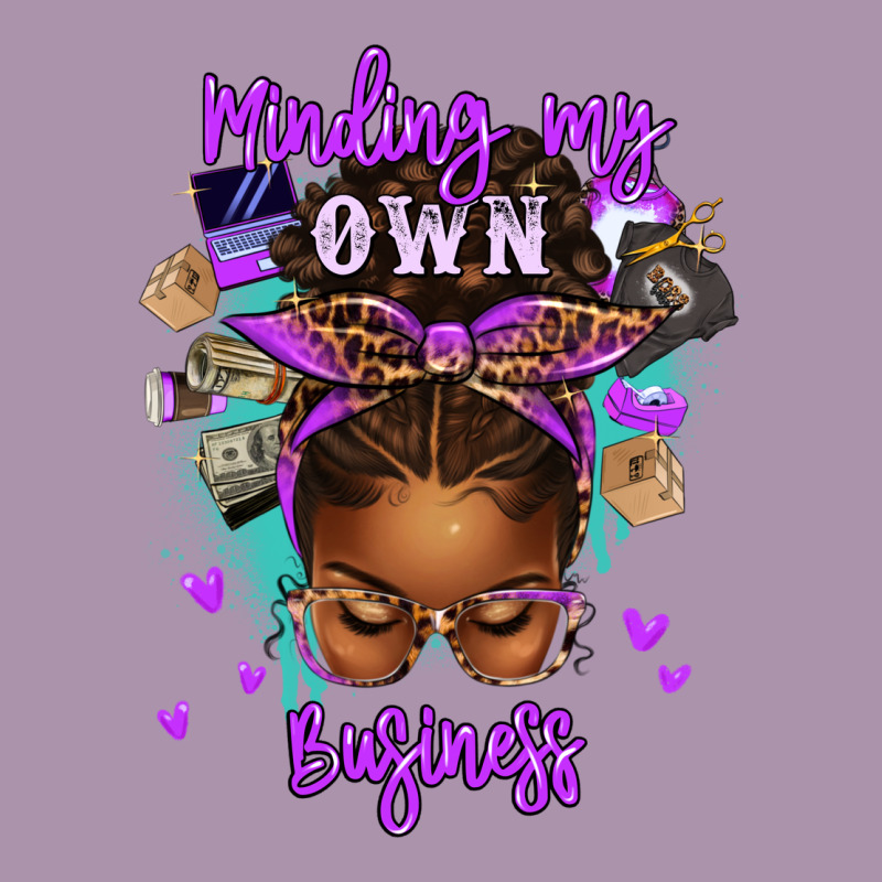 Minding My Own Business Afro Messy Bun Heavyweight Hoodie by texasbilliewilder | Teevron