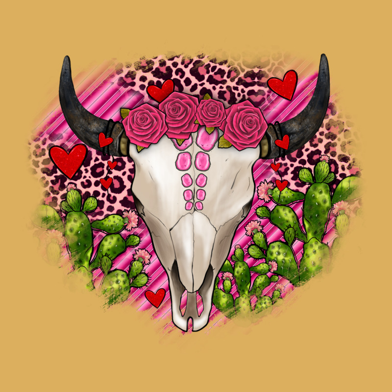 Bull Skull Cactus Valentines Premium Hoodie by JahusDesignShop | Teevron