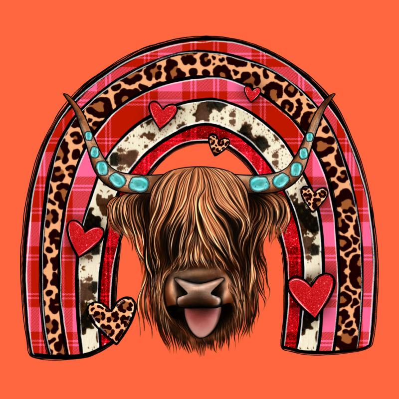 Valentines Highland Cow Rainbow Premium Hoodie by JahusDesignShop | Teevron
