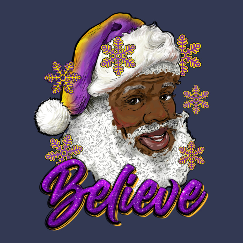 Believe Purple And Gold African American Santa Heavyweight Hoodie by RanaPortraitStore | Teevron