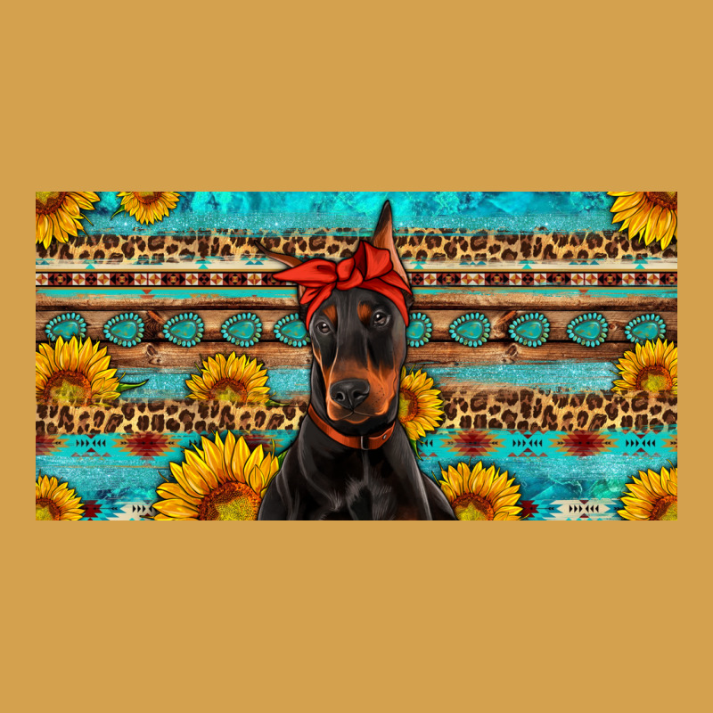 Doberman With Sunflowers License Plate Urban Hoodie by Artiststas | Teevron
