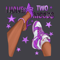 Purple I Have Two Moods Afro Girl Sneakers Heavyweight Hoodie | Teevron