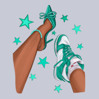 Teal Afro Girl Sneakers And Heels Heavyweight Hoodie | Teevron