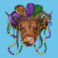 Highland Cow With Mardi Gras Hat Premium Sweatshirt | Teevron