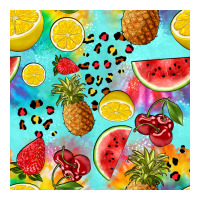 Fruits Tie Dye Seamless Pattern Premium Sweatshirt | Teevron