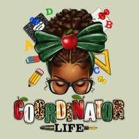 Educational Coordinator Life Afro Messy Bun Heavyweight Hoodie | Teevron
