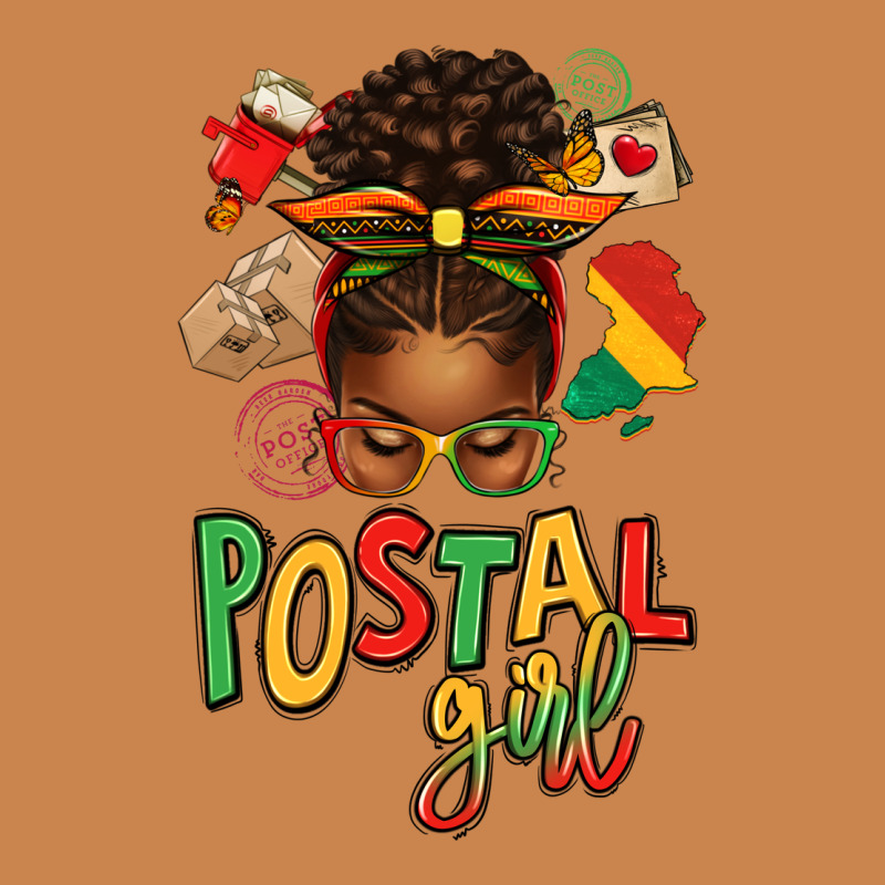 Juneteenth Afro Messy Bun Postal Girl Heavyweight Hoodie by texasbilliewilder | Teevron